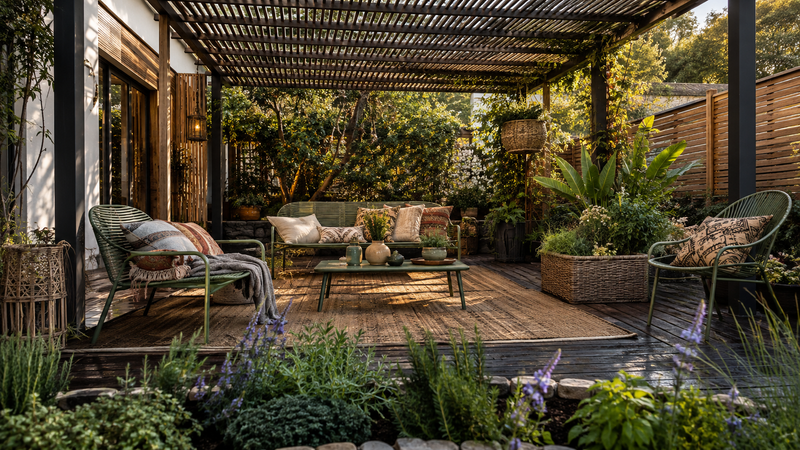 Terrasse bohème : créer une oasis résistante dehors