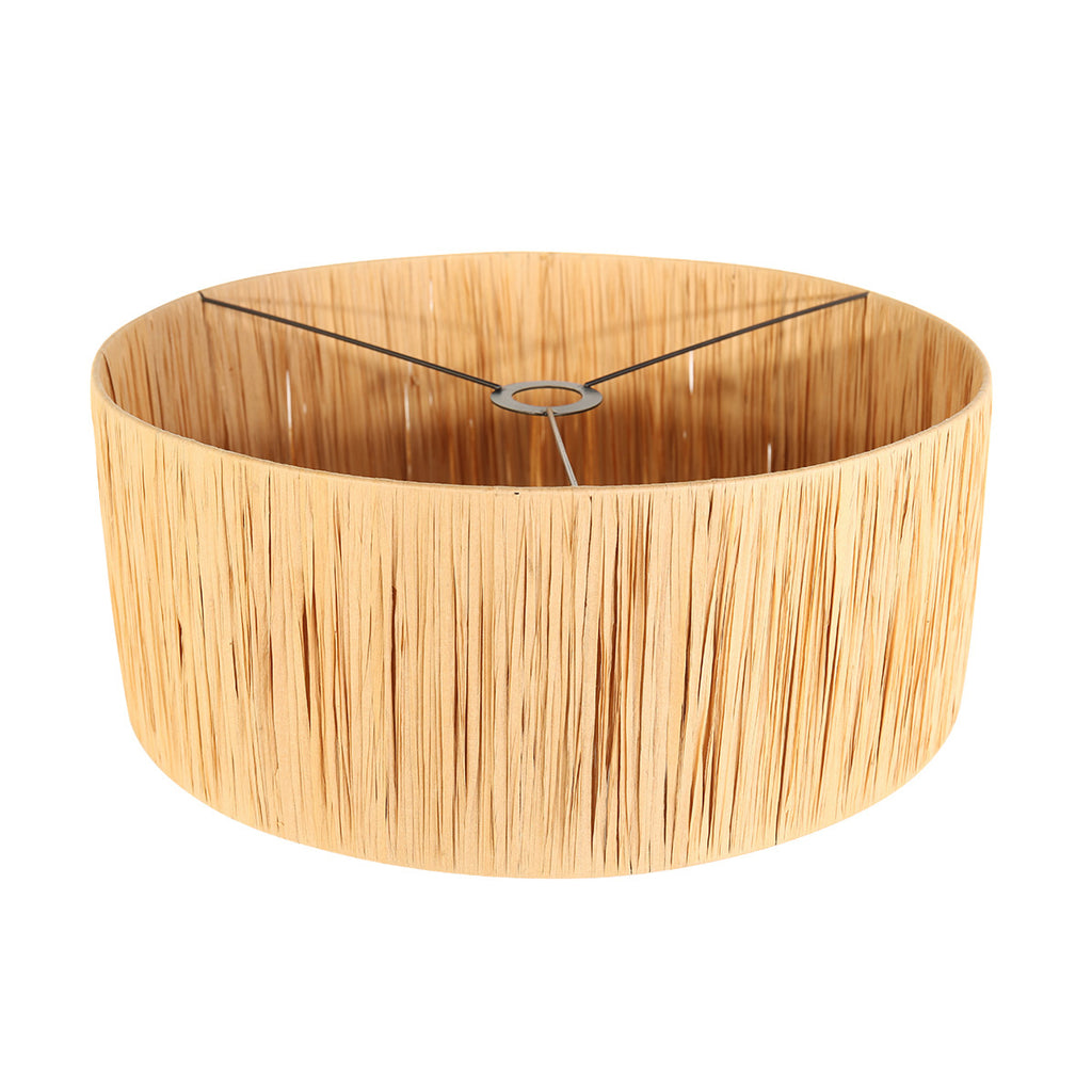 Lampadaire arc blanc fibres naturelles salon – Ø50 cm