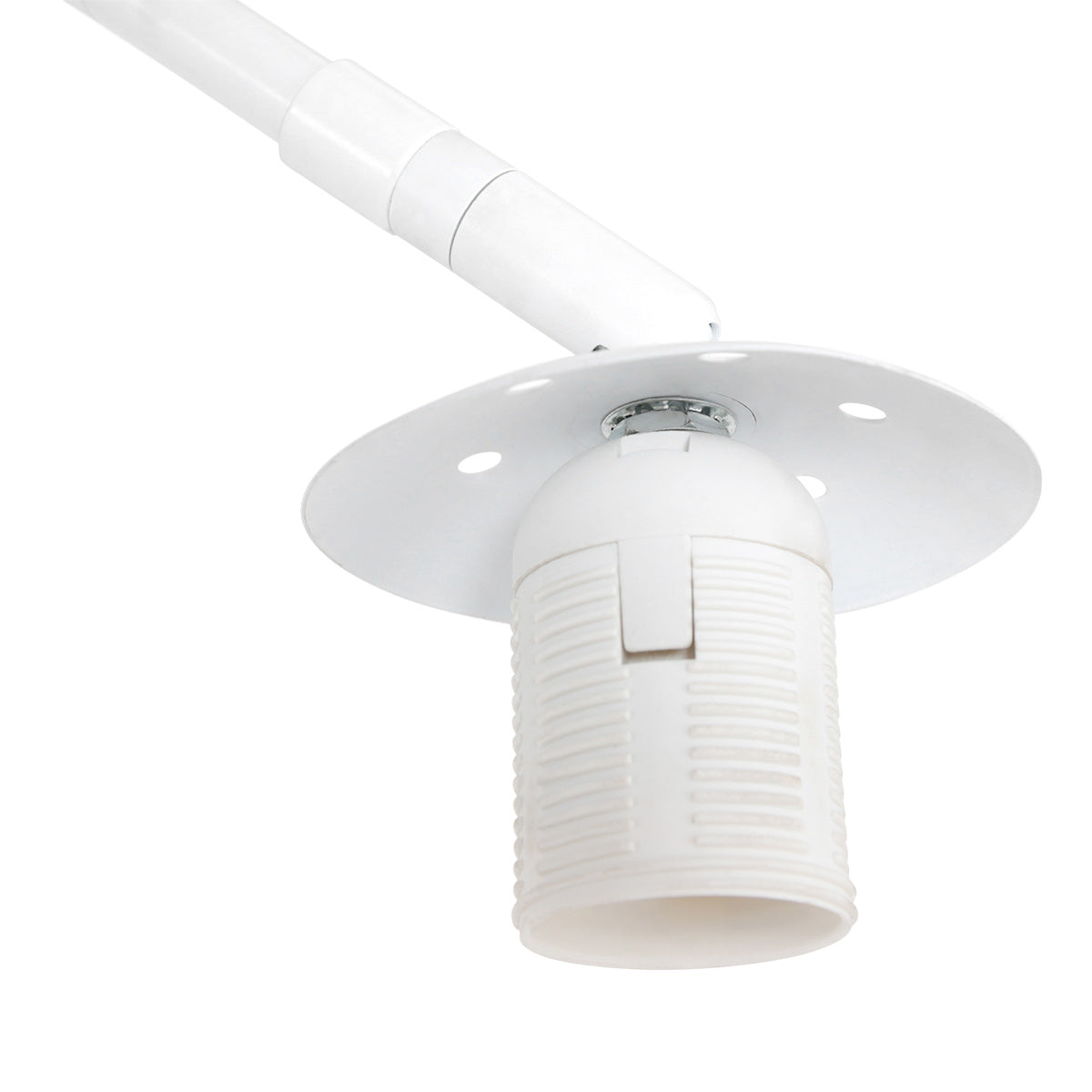Lampadaire arc blanc fibres naturelles salon – Ø50 cm