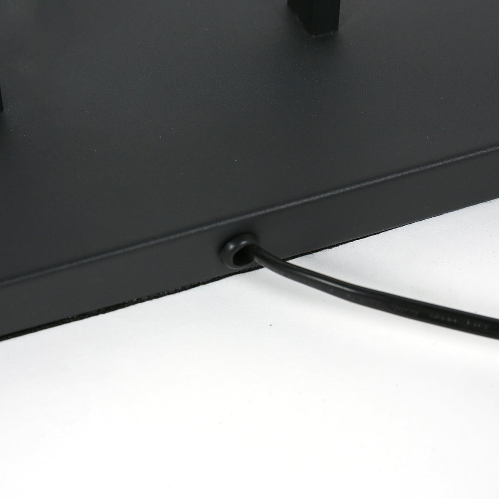 Lampadaire bambou noir moderne pour salon – Ø50 cm