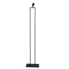 Lampadaire métal noir abat-jour tissu cylindrique noir doré – H160 cm