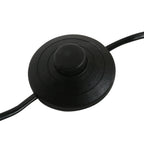 Lampadaire métal noir abat-jour tissu cylindrique noir doré – H160 cm