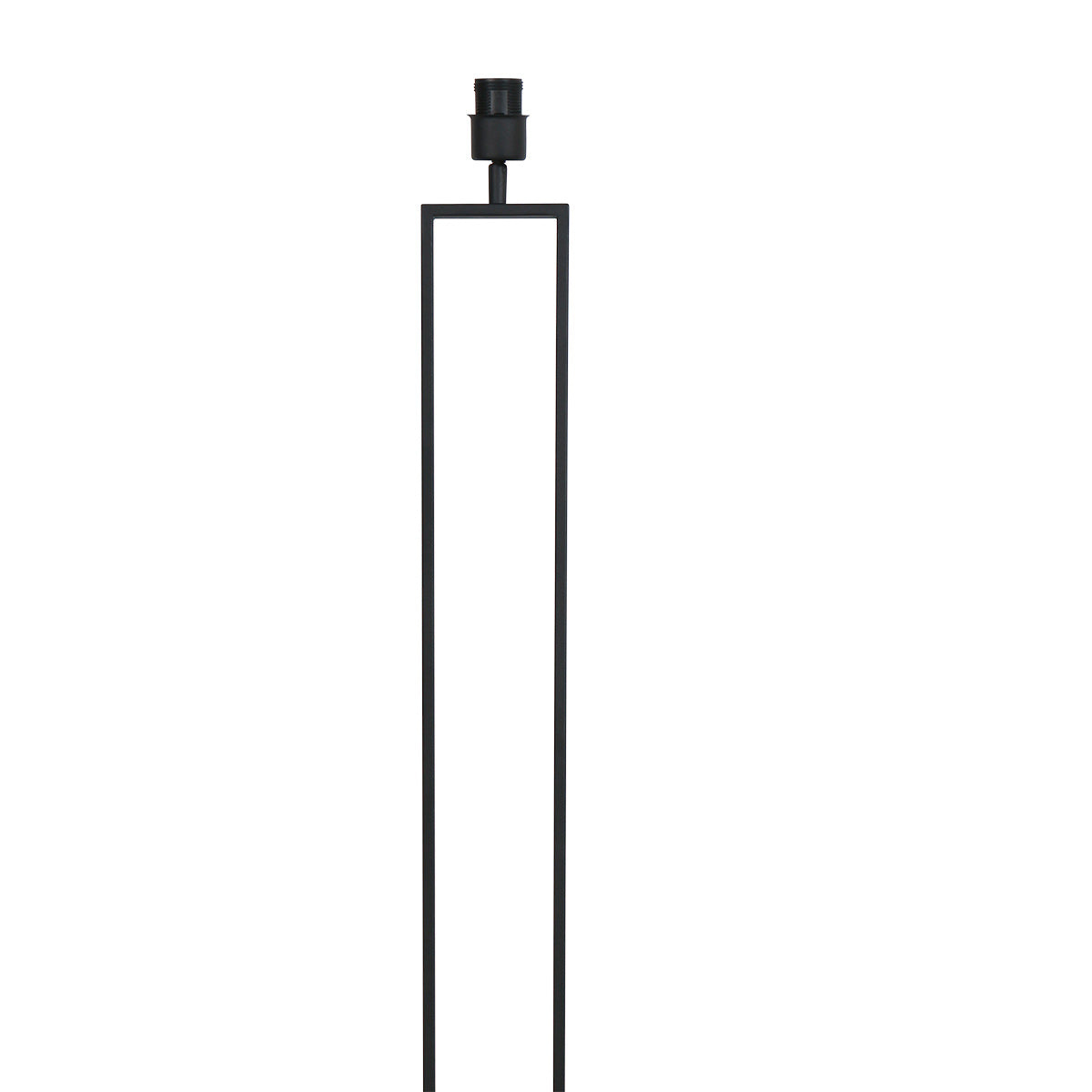Lampadaire métal noir abat-jour tissu cylindrique noir doré – H160 cm