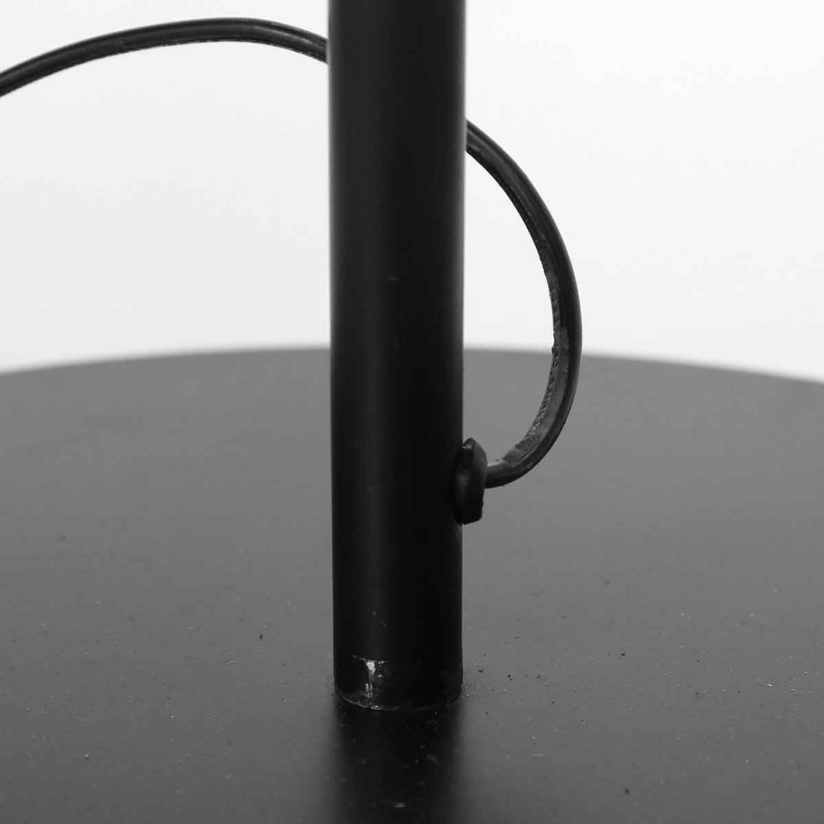 Lampadaire en métal noir abat-jour rotin naturel orientable – H165 cm