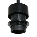 Suspension en bambou ajouré et métal noir pour salon – Ø60 cm