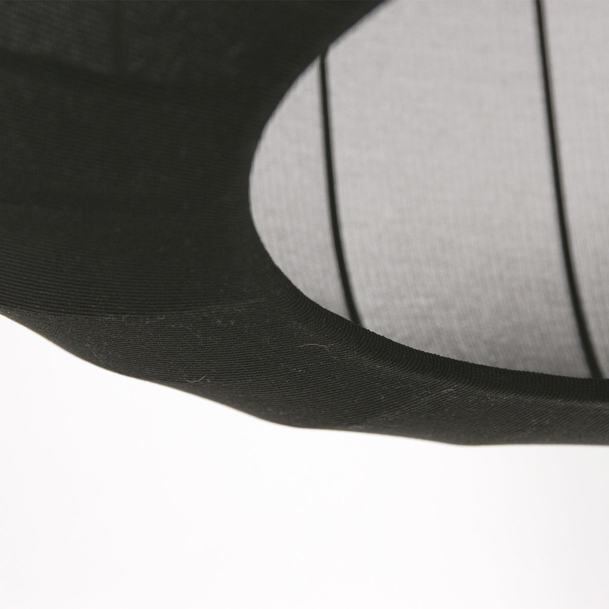 Suspension en lin noir rond avec fibres apparentes – Ø45 cm