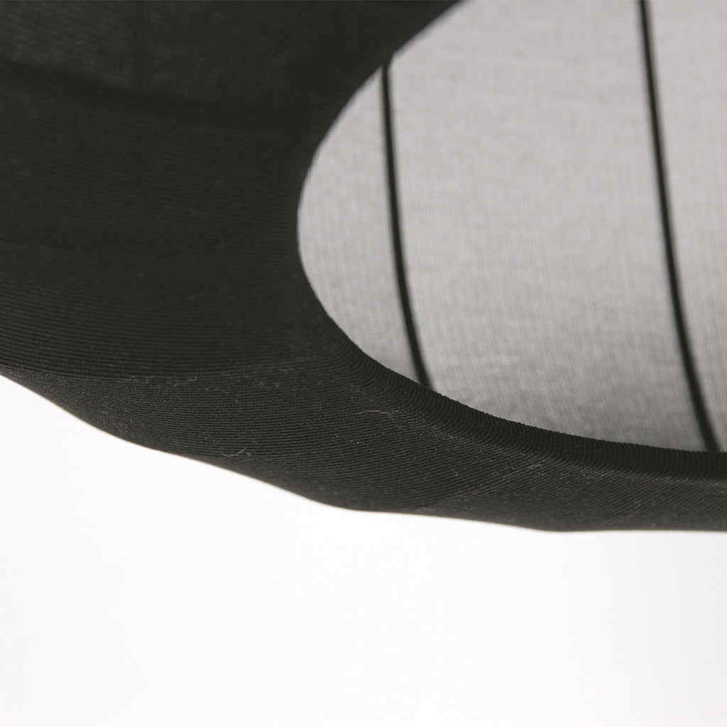 Suspension en lin noir avec ampoule visible – Ø55 cm