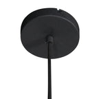 Suspension en lin noir avec ampoule visible – Ø55 cm