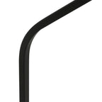 Lampadaire en métal noir à bras déporté avec abat-jour cannage – H173 cm