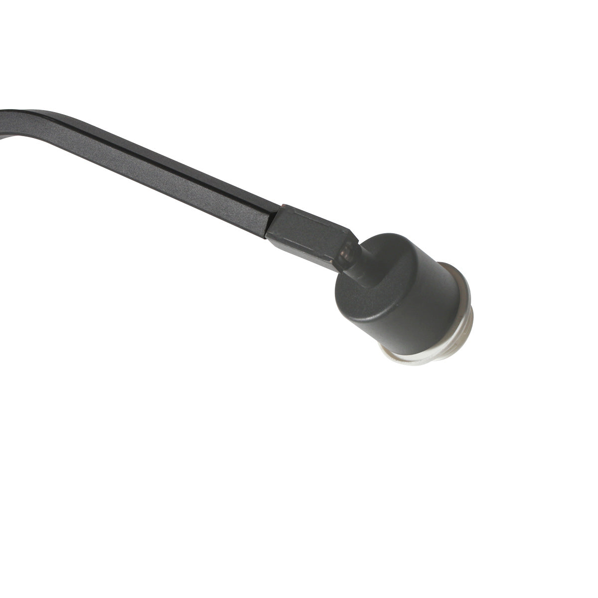 Lampadaire en métal noir avec abat-jour naturel tressé – H173 cm