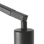 Lampadaire en métal noir avec abat-jour en rotin naturel – H173 cm