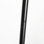 Lampadaire arc métal noir abat-jour lin blanc cylindrique – H210 cm