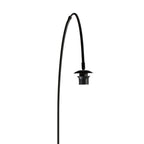 Lampadaire en métal noir avec abat-jour en rotin tressé naturel – H190 cm