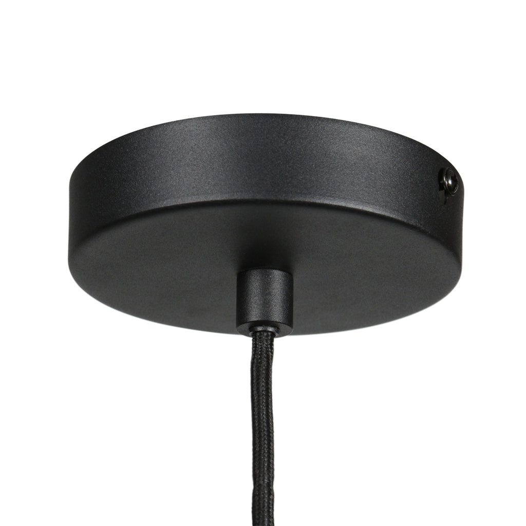 Suspension en verre fumé noir forme goutte pour cuisine ou salle à manger – Ø22,5 cm