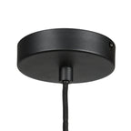 Suspension verre fumé goutte noire pour cuisine ou salle à manger – Ø15 cm