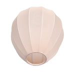Suspension en lin crème forme goutte sur câble noir – Ø25 cm