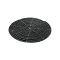 Dessous de verre rond en perles noires motif spirale