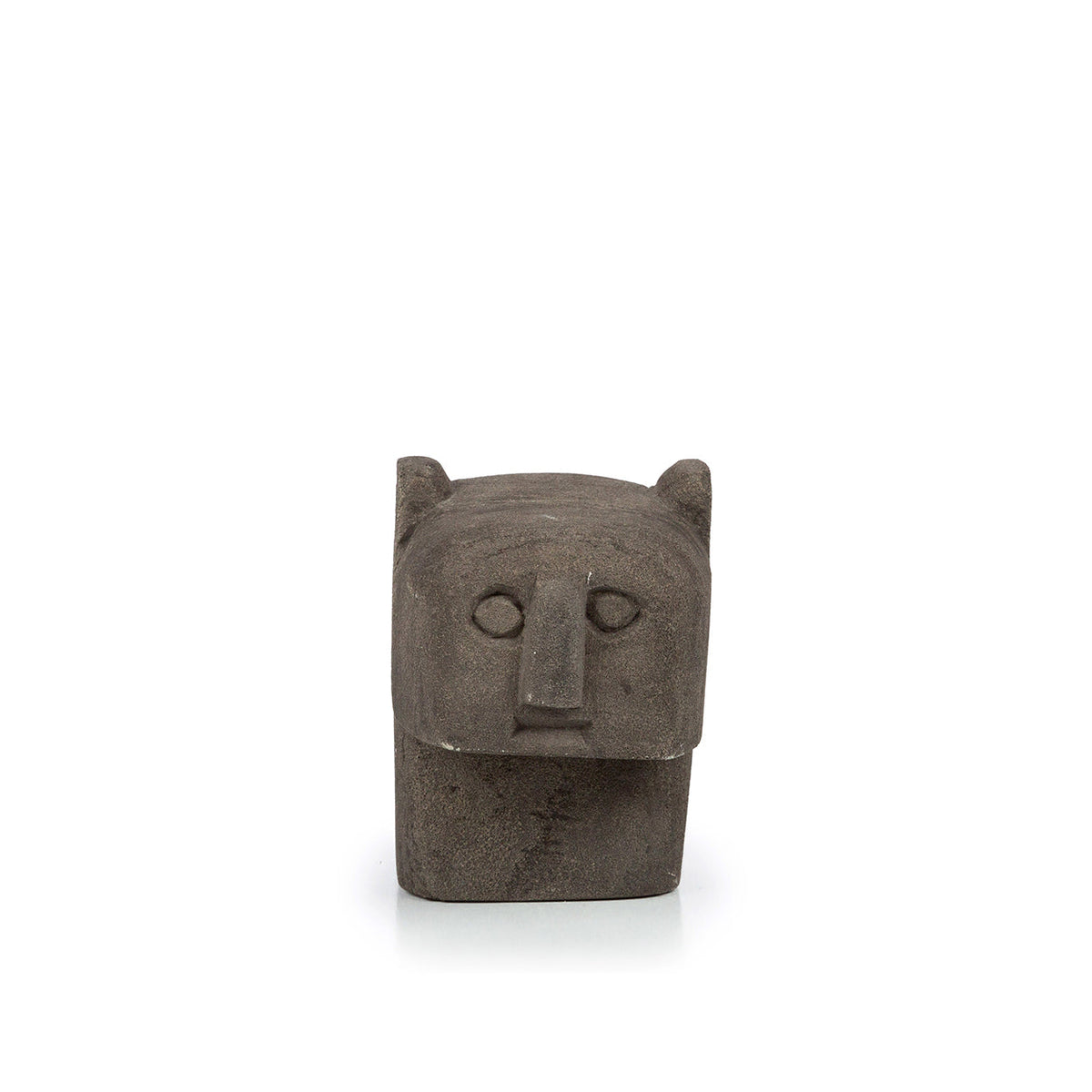 Sculpture décorative en pierre grise - 9x6 cm