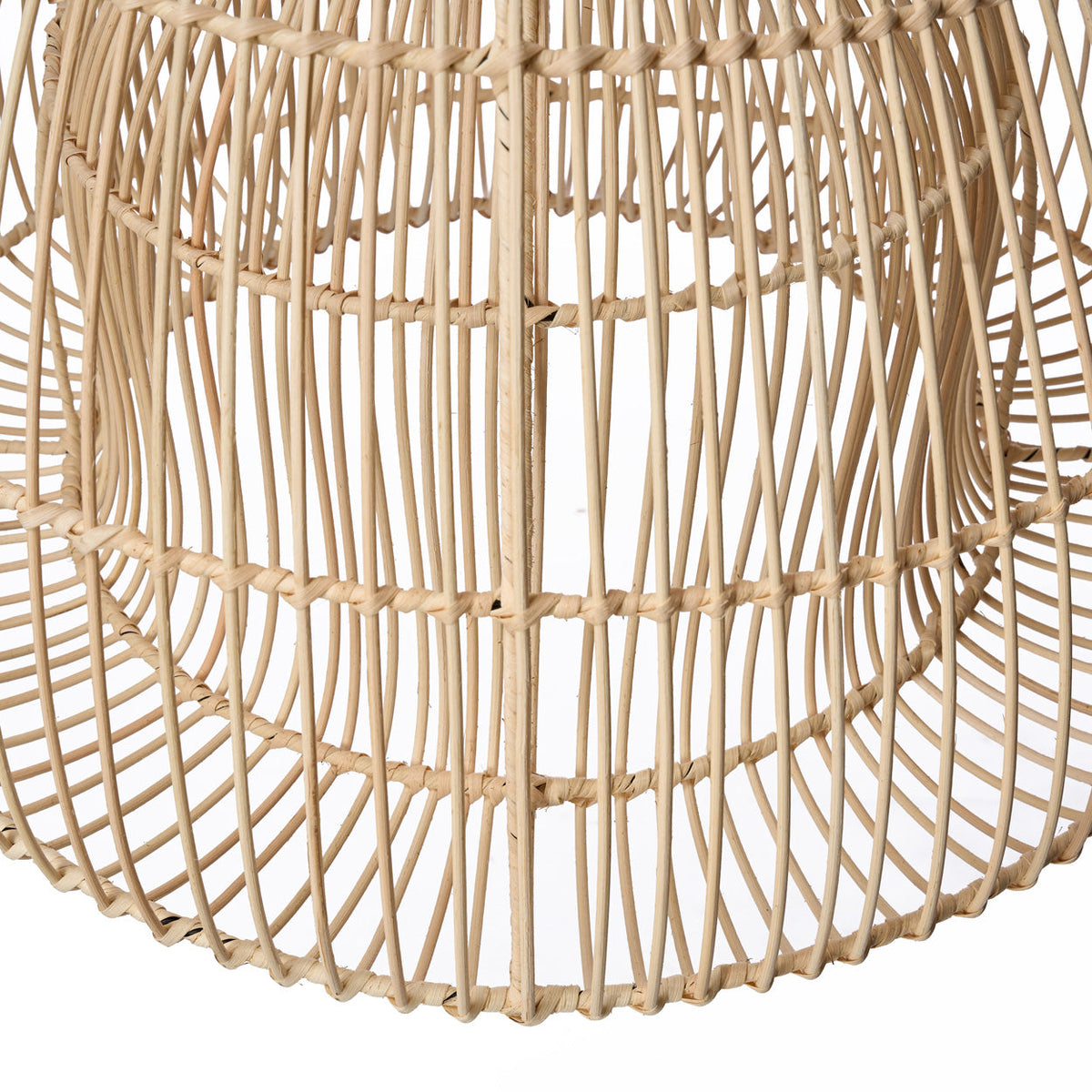 Hängeleuchte aus Rattan in offener Sanduhrform – Ø50 cm