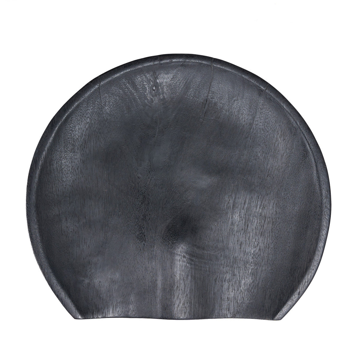 Tabouret bar noir en manguier assise ronde - H75 cm
