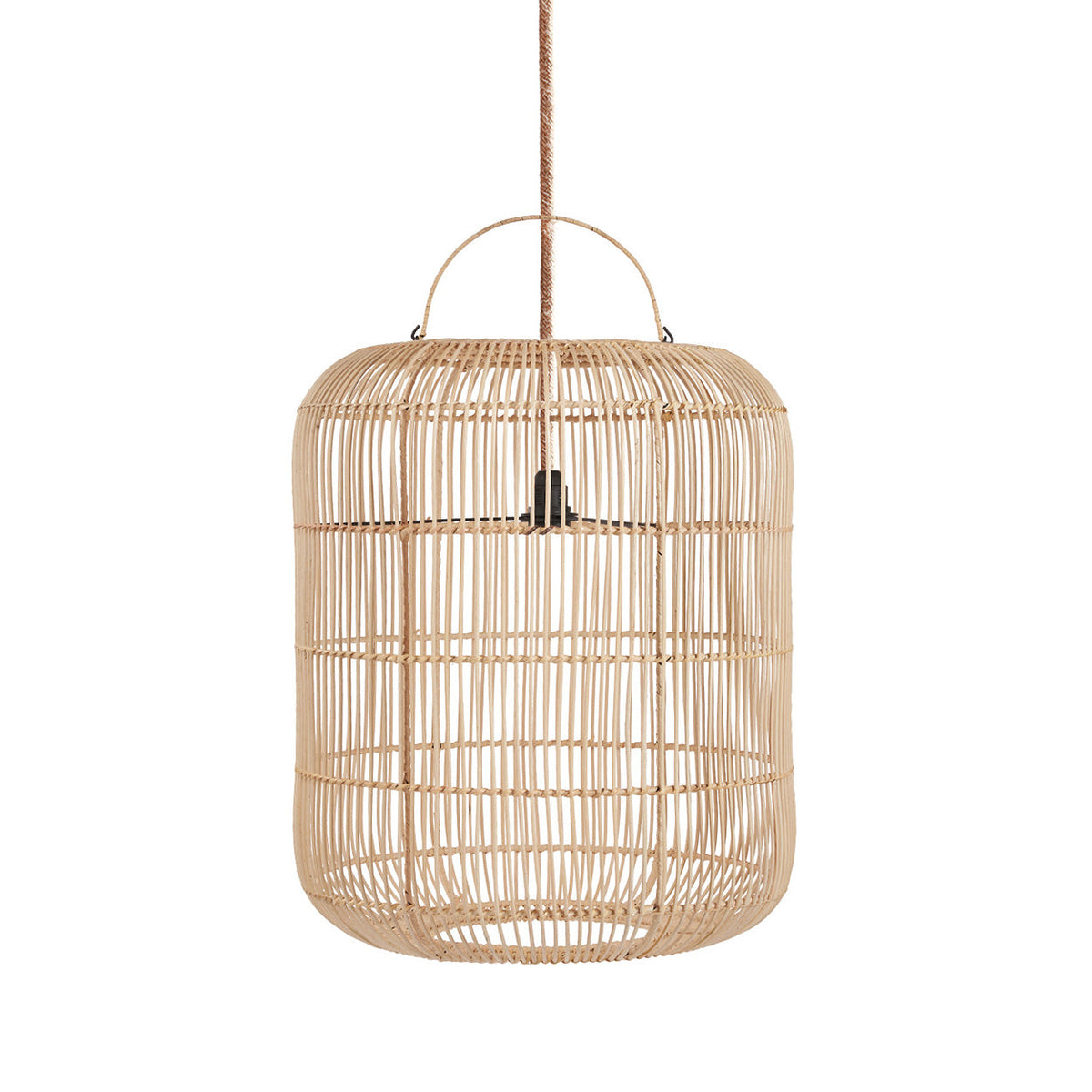 Suspension en rotin naturel 50×60 cm forme arrondie