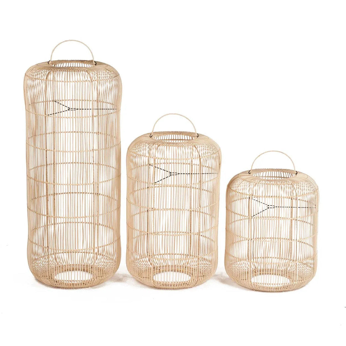 Suspension en rotin naturel 50×60 cm forme arrondie