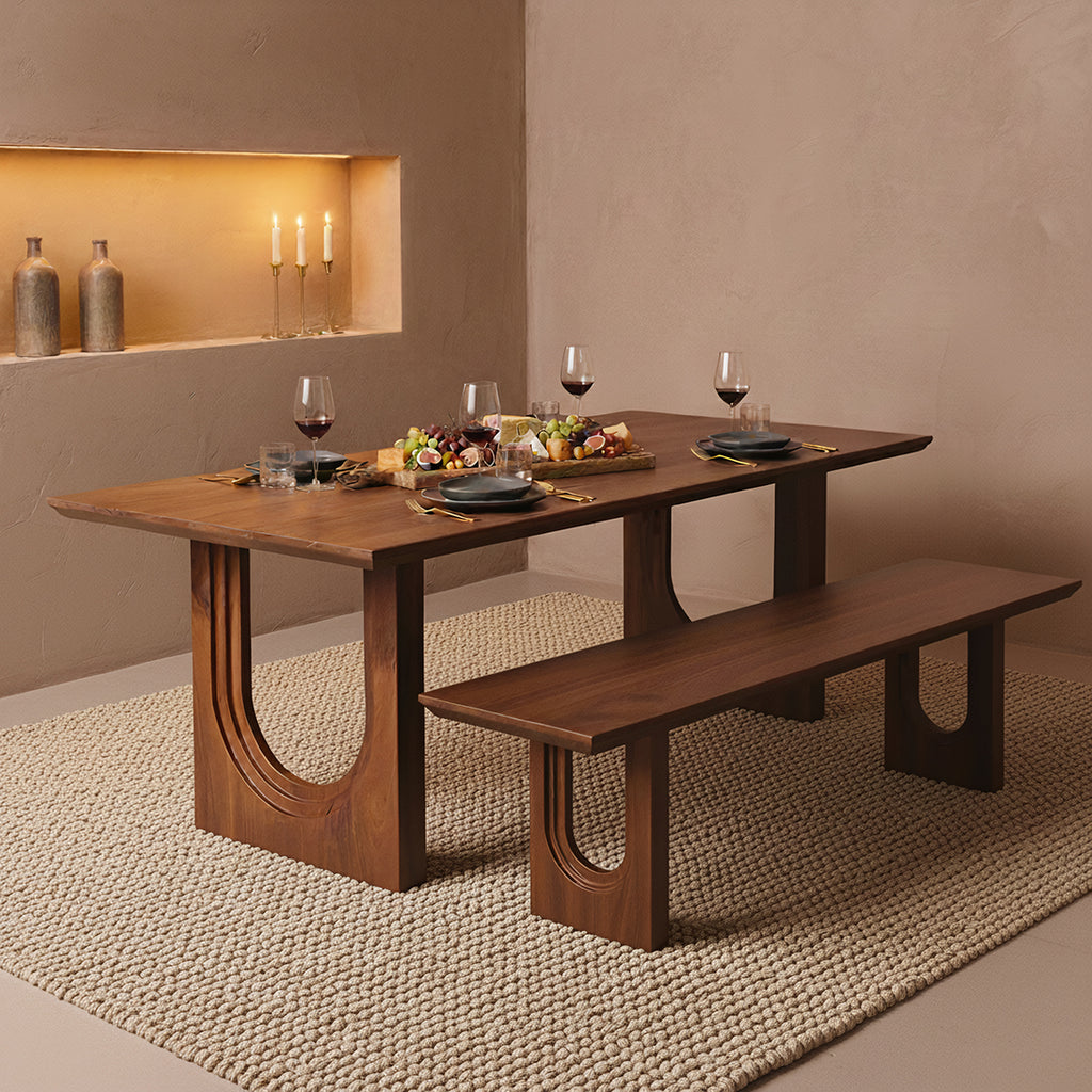 Banc en bois de manguier brun pour salle à manger – 180 cm