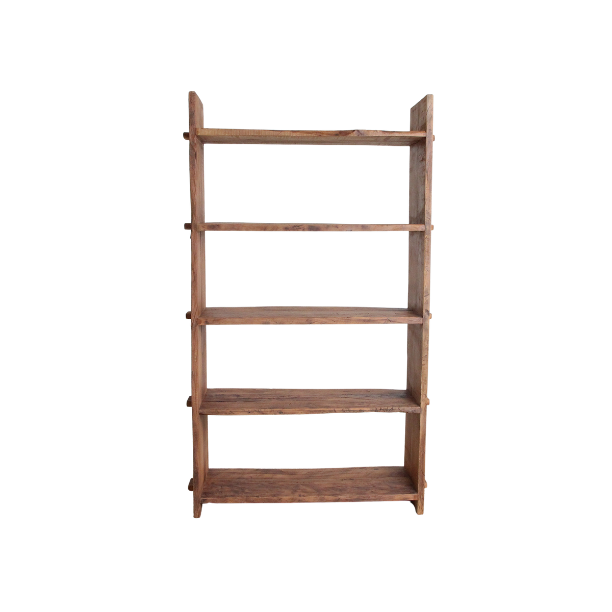 Étagère en bois recyclé marron à montants épais – 100x37 cm