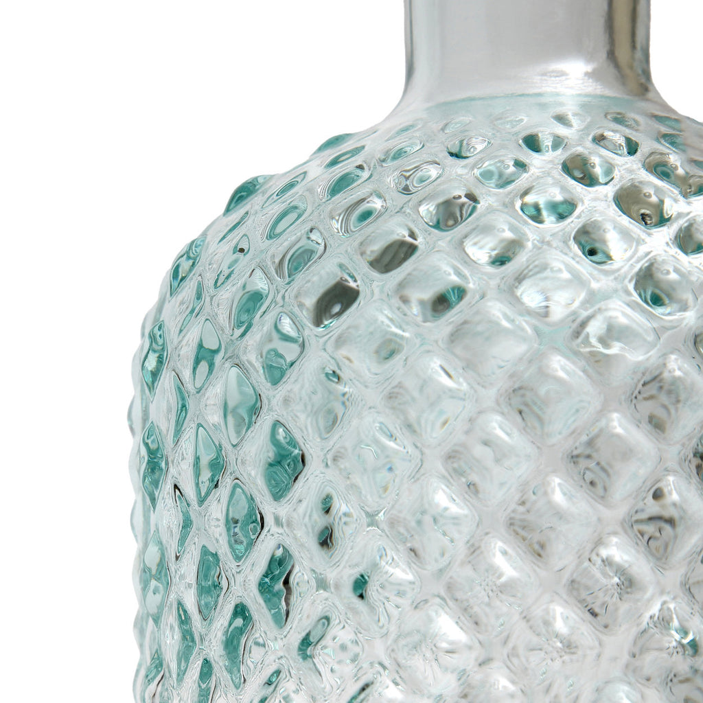 Vase en verre recyclé bleu 28 cm
