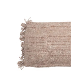 Kissenbezug rechteckig aus Baumwolle in Beige - 35x100 cm