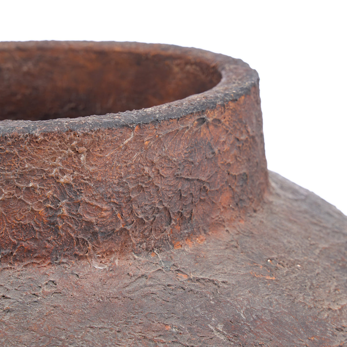 Vase amphore en terracotta patinée bordeaux – H70 cm - XXL