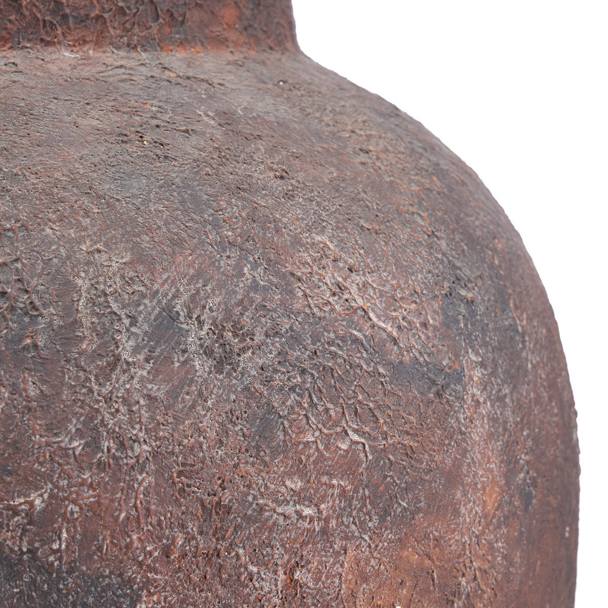 Vase amphore en terracotta patinée bordeaux – H70 cm - XXL