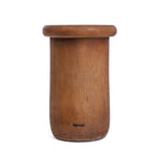 Zylindrischer Hocker aus Suar-Massivholz mit abgerundeter Kante – H45 cm