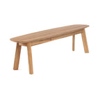 Ovale Bank aus recyceltem Teak Natur – 160x40 cm