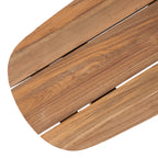 Ovale Bank aus recyceltem Teak Natur – 160x40 cm