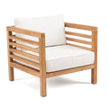 Fauteuil modulaire en teck recyclé 80x80 cm blanc naturel