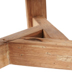 Table basse ronde en bois de teck recyclé naturelle – Ø50 cm