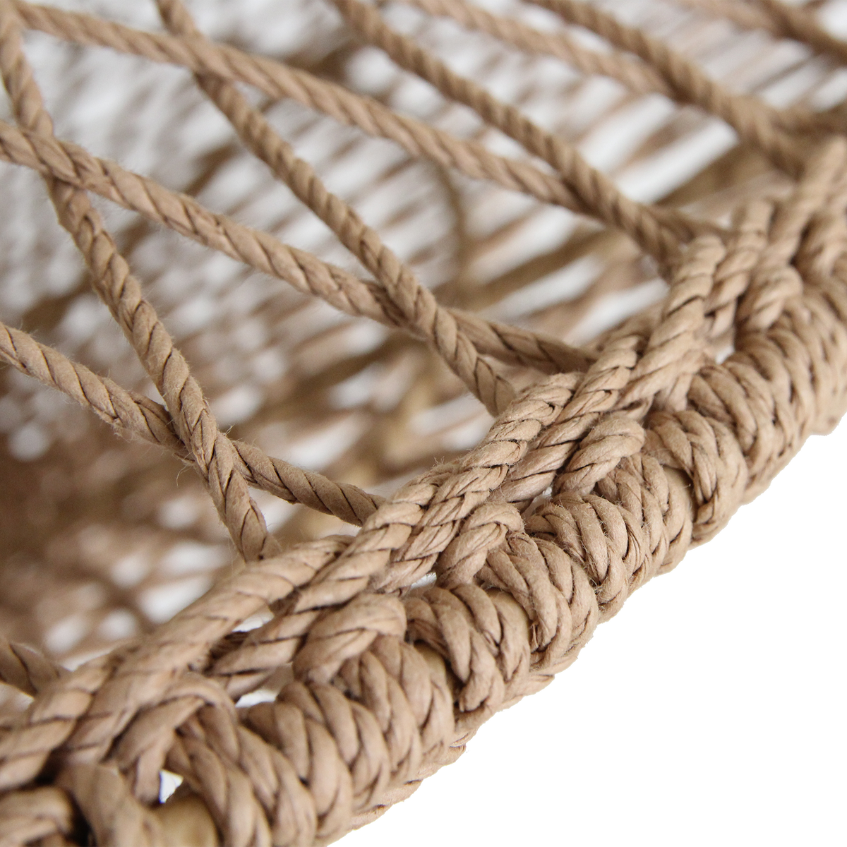 Suspension en corde naturelle ajourée forme soucoupe – Ø60 cm