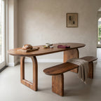 Esstisch aus Mangoholz in Braun mit asymmetrischem Gestell – 200x90 cm