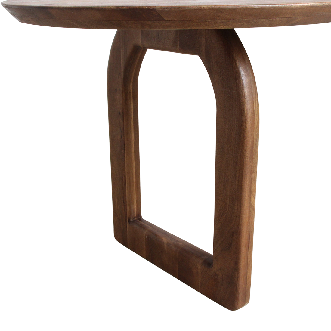 Table à manger ovale en bois de manguier brun chaleureux - 200x90 cm