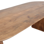 Table à manger ovale en bois de manguier brun chaleureux - 200x90 cm