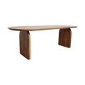 Esstisch aus Mangoholz in Braun mit abgerundeten Formen – 200x90 cm