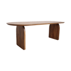 Esstisch aus Mangoholz in Braun mit abgerundeten Formen – 200x90 cm