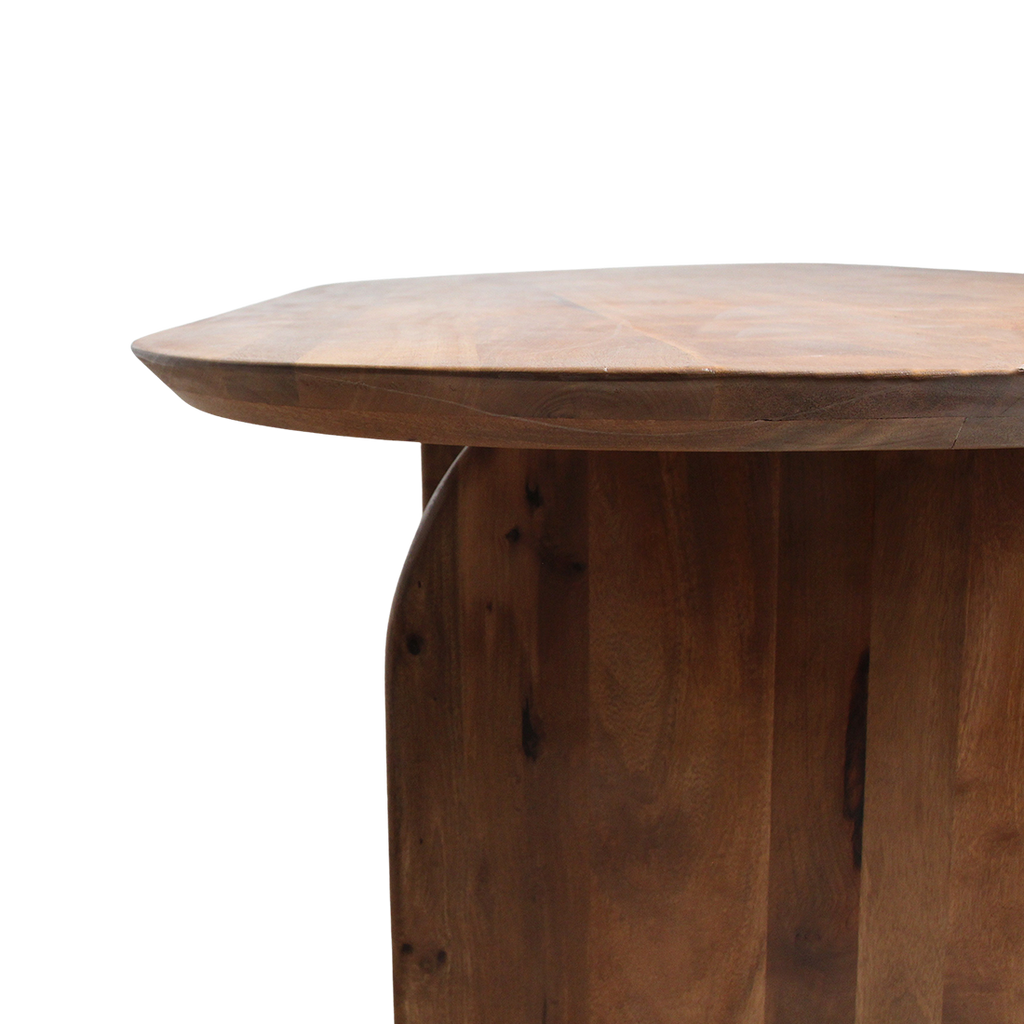 Esstisch aus Mangoholz in Braun mit abgerundeten Formen – 200x90 cm