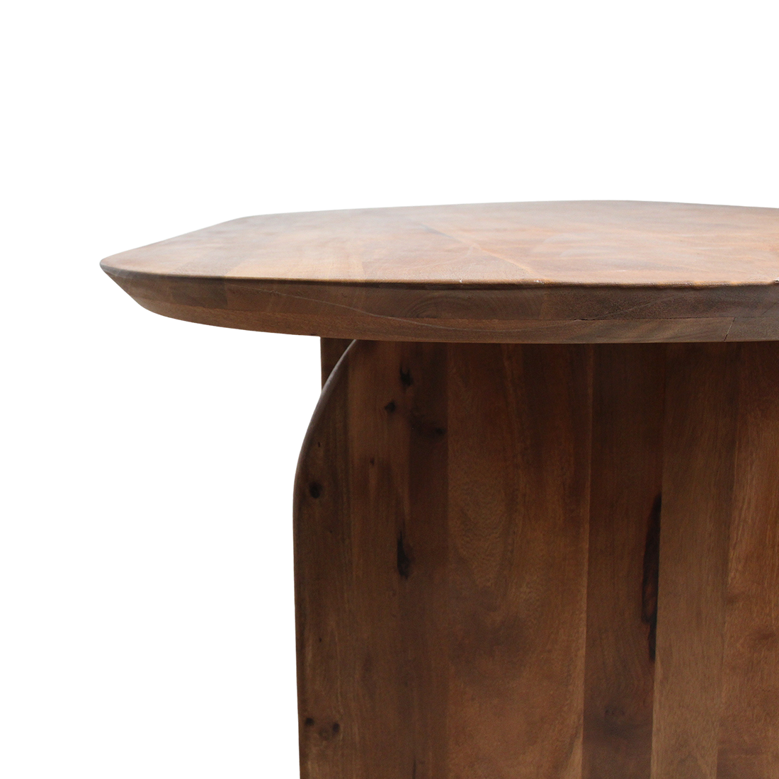Esstisch aus Mangoholz in Braun mit abgerundeten Formen – 200x90 cm