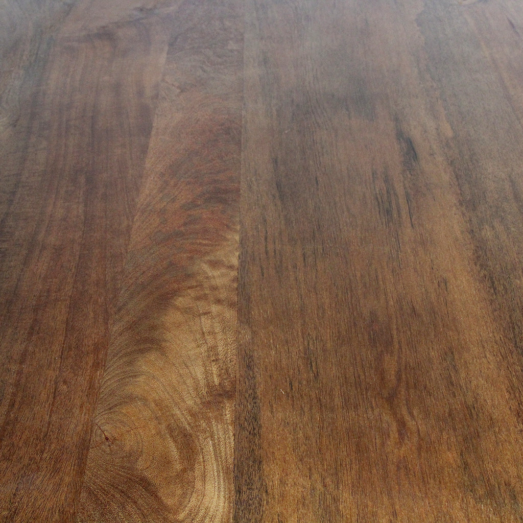 Table à manger bois manguier brun pieds géométriques – 180x90 cm