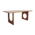 Esstisch aus Mangoholz in Braun mit skulpturalen Beinen – 200x90 cm