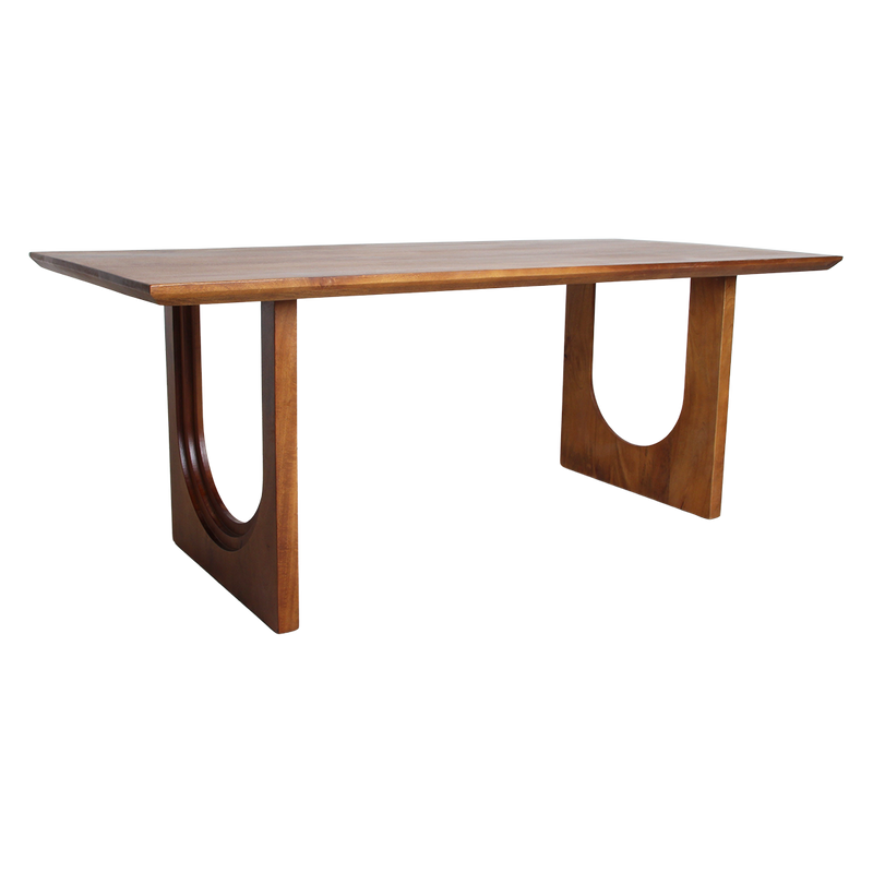 Moderner Esstisch aus braunem Mangoholz – 240x90 cm