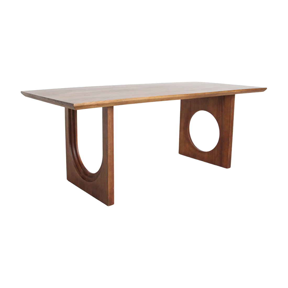 Table en bois de manguier brun sculpturale – 240x90 cm