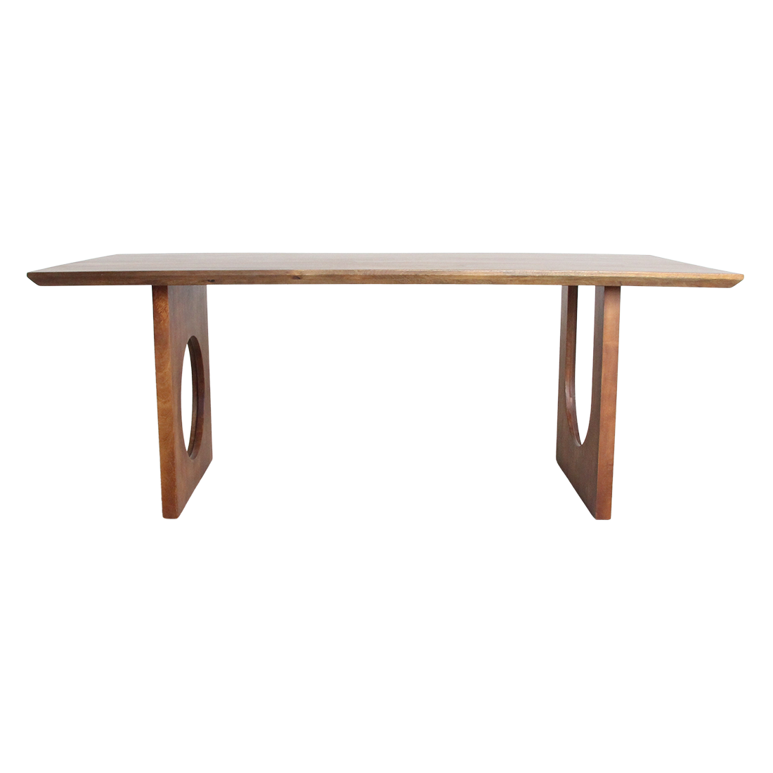 Table en bois de manguier brun sculpturale – 240x90 cm